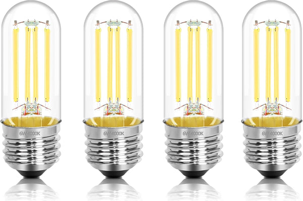 3.2 Inch E26 LED Bulb 60 Watt Equivalent, 4000K Neutral White Edison