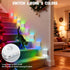 Powfloven 3 Pack Rechargeable Motion Sensor Stair Lights, Smart Wireless Led Battery Operated Night Lights, RGBW Stick