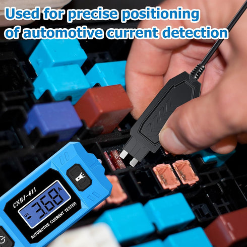 ZMJY 12V/24V Fuse & Relay Tester, Automotive Circuit Fault Probe Tester with High-Precision Current Test & Blue Backlit