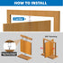 300LB Mount,1 Set) Heavy Duty Hidden Pivot Hinges Stainless Steel for Murphy Door Bookshelf Secret Room Invisible Door