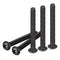 M5-0.8x45mm Button Head Socket Cap Screws - 100Pack Carbon Steel Black Oxide Hex Drive Full Thread Fasteners