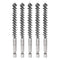 5Pcs Stainless Steel Bore Brush, 10mm Dia Twisted Wire Tube Cleaner with Handle, 1/4 Inch Hex Shank