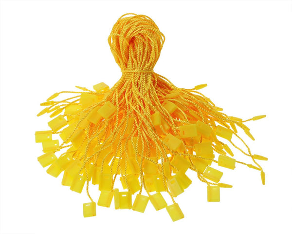 Tupalizy 7 Inch Nylon Hang Tag String for Clothes, Gift Bags, Price Tags, 120PCS Golden Yellow Tag Rope for Attachment