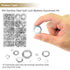 487 Pieces 304 Stainless Steel Lock Washers Assortment Kit, Kindroufly Split Lock Washers, 10 Sizes, 1/2" 3/8" 5/16"