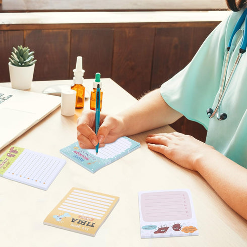 Jetec 24 Pads Nurse Notepads 3 x 4 Inch, Funny Nursing Appreciation Notepads, Medical Themed Self Adhesive Memo Pad