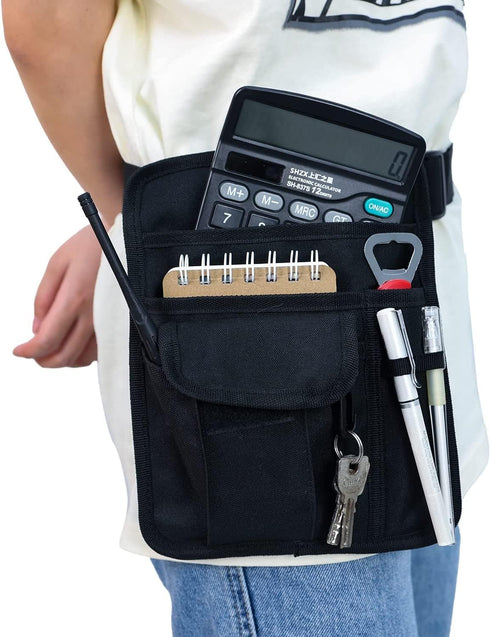 Nerjan Waitress Waist Bag - Server Aprons with Pockets and Adjustable Belt Check Book Holder - Ideal for Servers
