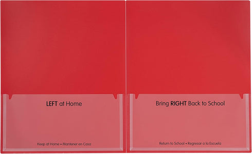 C-Line 25 per Box Classroom Connector School-to-Home Folders, Red (32004)