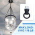 PATIKIL 18Lb 4 Set M10 1 1.1 Inch) Load Lamp Female Loop Holder, Lifting Eye Fine Thread Nut Hook Ring Shape Structural