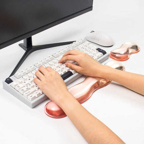 Set 60%/68%/75%, Gel Keyboard and Mouse Wrist Rest Clear Orange Wrist Rest for Computer Keyboard Keyboard Cushion