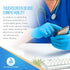 Dynarex Safe-Touch Disposable Nitrile Exam Gloves, Powder-Free, Blue, Small, 1 Box of 100