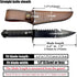 Fixed Blade Knife Sheath Fits up to 8 Inch Blade,Leather Knife Sheaths Knife Holder Hunting Knife Sheath,Straight Knife Sheath Brown by COHOMELARS