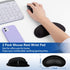 Canjoy Mouse Wrist Rest, 2 Pack Memory Foam Soft Fabric Pad Support Cushion with Anti-Skid Rubber Base