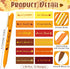 Pasimy 24 Set Fall Sticky Notes and Pens Set - Classroom Gifts, Fall Party Favors, Thanksgiving Pens, Pumpkin Maple