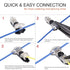 Brightfour T Tap Wire Connectors for 14-18 AWG Wires, No Wire Stripping 3 Way Combo, 12 Pack