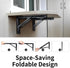 Toirxarn 8 Inch Heavy Duty Folding Shelf Brackets - 330 LB Load Capacity Black Steel Wall Mounted Small Brackets
