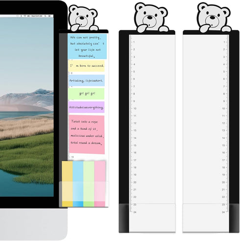 Office Desk Accessories 2pcs Multifunction Computer Monitor Memo Board - Sticky Note Holder for Home Decor