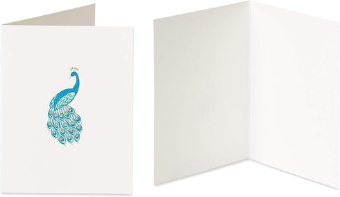 Papyrus Blank Cards with Envelopes, Heart and Peacock Design (2-Count)