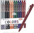 WY WENYUAN Gel Pens, 12-Pcs Fine Point Smooth Writing Pens, 0.5mm Black Ink, Cute Office School Supplies for Men & Women