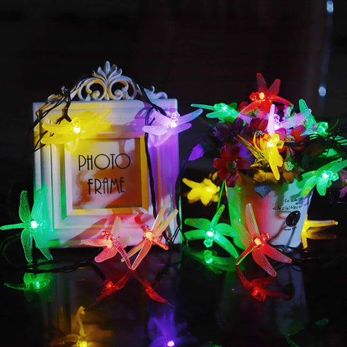 10ft 20 2 Dragonfly Starry String Lights LED Decorative Twinkle Fairy Lighting Strand Battery Powered with Modes