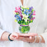 Freshcut Paper Pop Up Cards, Mini Lilies & Lupines, 6 Inch Mini