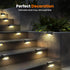 16 Pack (16) Solar Deck Lights, LED Waterproof Outdoor Lights for Stairs, Steps, Fence, Railing, Pathway