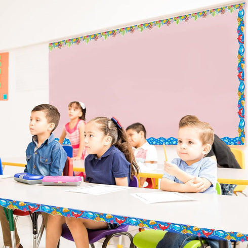 Sabary 71 ft Under The Sea Bulletin Board Borders, Summer Ocean Classroom Decorations, Sea Animals Border Trim