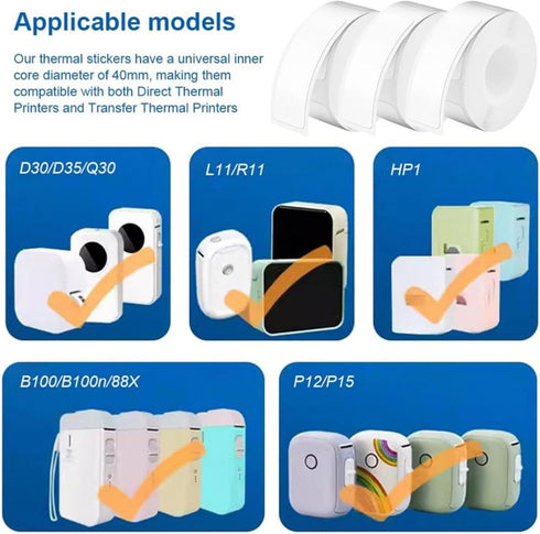 Thermal Label Maker Print Paper, Self-Adhesive Label 14mmx30mm, 160 Labels/Roll for All-Purpose Use