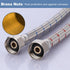 12 Inch Faucet Hose 1/2 to 1/2 , Braided Stainless Steel cUPC Supply Lines for Sink Attachment (1 Pair)
