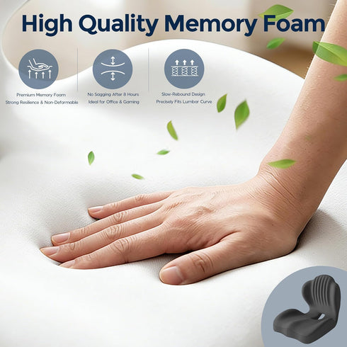 BANKQF Tailbone Seat Cushion for Office Chair and Car, L-Shaped Ergonomic Seat Cushions,Memory Foam Orthopedic Cushion