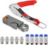 Coax Cable Crimper Tool Kit, Coaxial Compression Tool with 5PCS RG6 F Type Connector + 5PCS RG6 Coax Cable Extender