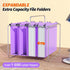 Extra Capacity Plastic Hanging File Folders, 12 Pack, Heavy Duty 2 Inch Expansion, Letter Size, Purple