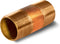 Everflow Supplies NPBR1225 Brass Nipple Pipe Fitting, 2-1/2" Long, 1/2" Nominal Diameter