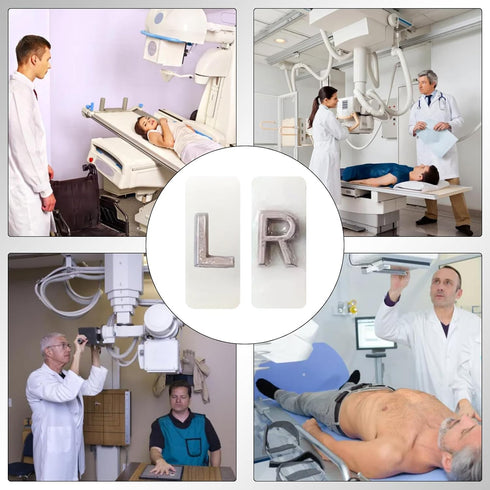 100Pcs X-ray Markers with Initials - Lead Letters "L" & "R" Sign, Radiology Darkroom Supplies, for Each Letter
