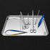 QWORK Stainless Steel Surgical Tray for Medical Instruments, Tattoo, Surgical Supplies, Flat Bottom Tray