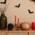 Set 4 Orange Pumpkin Halloween Flameless Taper Candles with Remote, Flickering Spooky LED Wax Candlesticks Battery