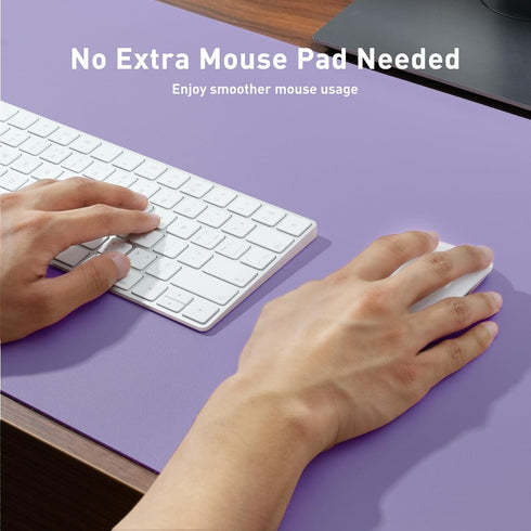 Leather Desk Pad Protector, Non-Slip PU Leather Blotter, Waterproof Writing Pad for Office Home (23.6" x 13.7",