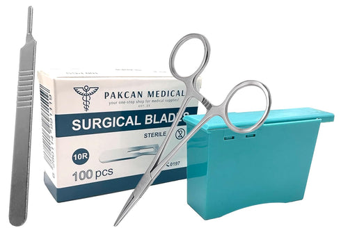 10R Dermaplaning Professional Kit Includes:10R Dermaplaning Scalpel Blades (100 Pack), Scalpel Handle