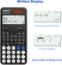 OSALO Scientific Calculator, 417 Function, 2 Line 10+2 Digits Written Display, Solar and Battery for School