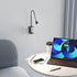 3 Plug in LED Wall Mounted Reading Light, Black Flexible Wall Sconce Spot Light with Power Plug Extension Outlet