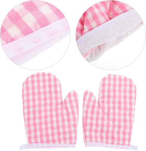 2Pcs Angoily Oven Mitts, Oven Gloves Kitchen Mitts Microwave Gloves for Baking Cooking Fireplace Grill BBQ Resistant