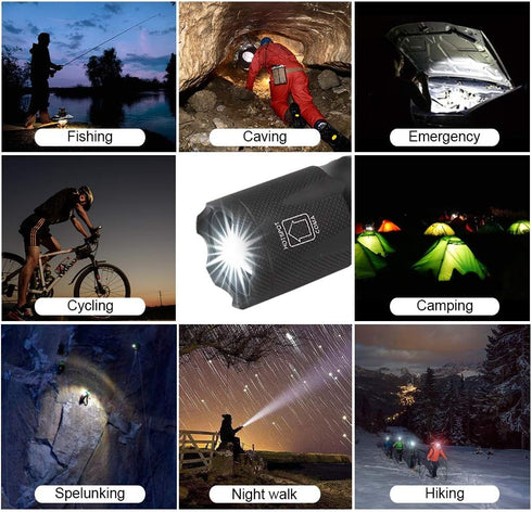2 in 1 Blacklights Flashlight, UV 395nm Ultraviolet Torch Light for Home Security and Outdoor Activities
