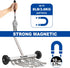 15" 10lbs, 8 lbs Toolwiz Rolling Magnetic Sweeper with Telescopic Magnetic Pick Up tools with LED light Telescoping