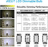 T45/T14 E26 Bulbs 25 Dimmable, 4000K, 2W Bulbs 6-Pack Light Watt Equivalent, Clear Natural White Daylight Tube LED