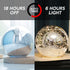 Kaowod Lighted Mercury Glass Ball Table Lamp with Timer, Silver Cordless Orb Christmas Decor Ball Led Light Globe