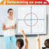 Teling 4 Pieces Jumbo Magnetic XY Coordinate Dry Erase Grid, 26 x 26 Inches for Classrooms and Teaching Tools