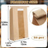 YALOJE 20 9.8 4.7 2 Inches Packaging Pcs Bread Bags with Tin Tie Tab Lock, * * Brown Kraft Paper Bakery Bags