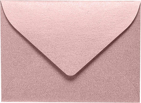 LUXPaper #17 Mini Envelopes | 250 Qty | 2 11/16" x 3 11/16" | Misty Rose Metallic | 84lb. Text