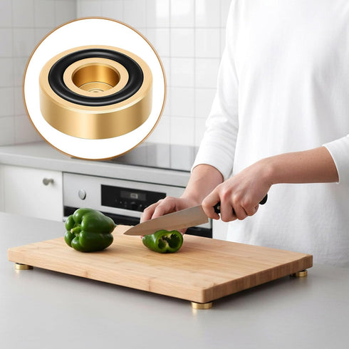 Exclaith 8 0.79 0.31 Inch Pcs Brass Cutting Board Feet with Non Slip Pads x Rubber Feet for Cutting Board with Screws