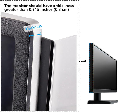 NovaViva Frameless Monitor Memo Board for No Edge Monitors,Office Desk Accessories Computer Monitor Sticky Note