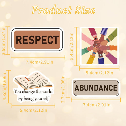 50PCS Black Girl Stickers, Black Women Empowerment Quote Stickers for Women Teens, Vinyl Decals for Planners Journals